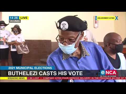 Buthelezi casts his vote in KZN