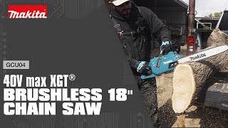 40V max XGT® Brushless Cordless 18" Chain Saw (GCU04) - Thumbnail