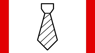 How to draw a TIE easy | Drawing necktie simple tutorial