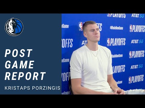 Kristaps Porzingis Reflects on His First Playoff Win, & The Team Stepping up Defensively
