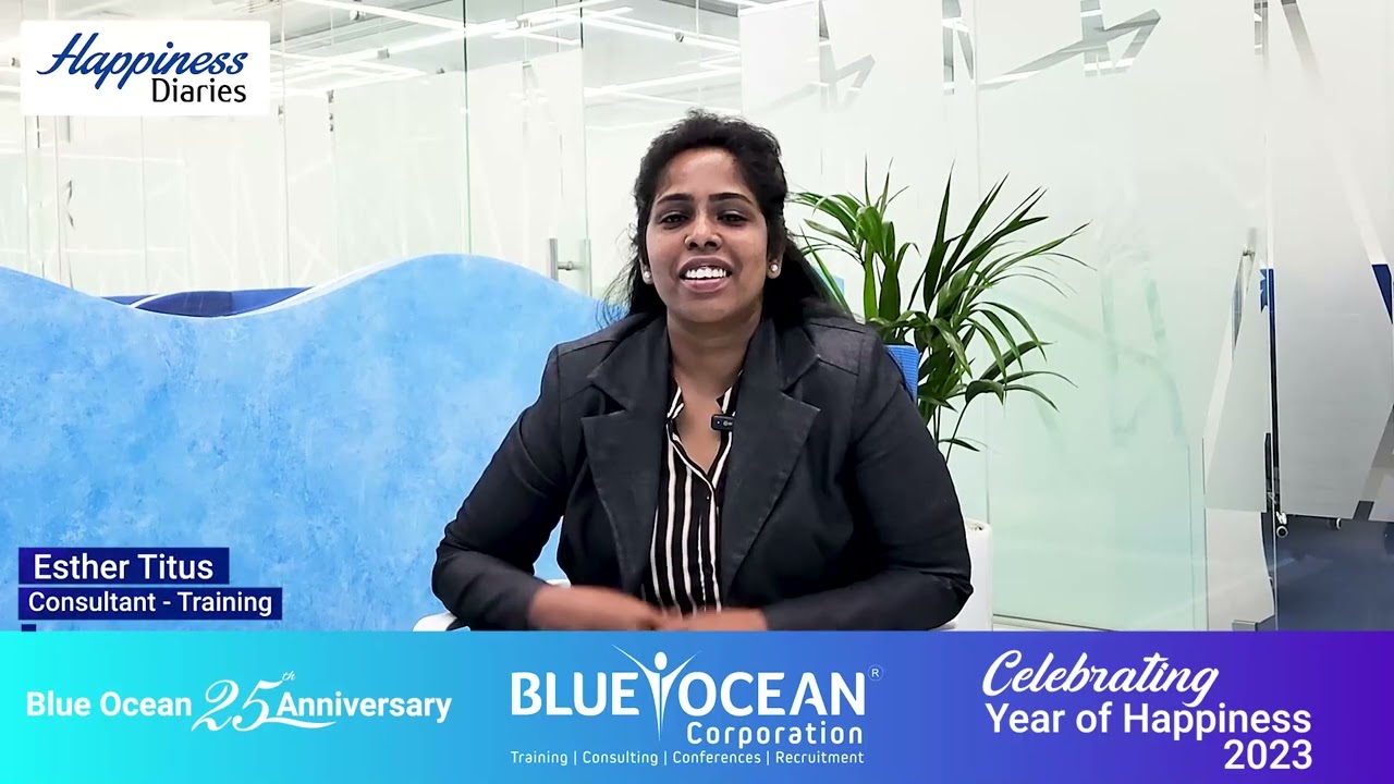 Blue Ocean Corporation Happiness Diaries 2023 - Esther Titus
