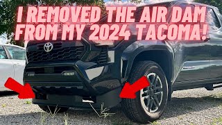 2024 Toyota Tacoma Front Air Dam Removal