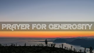 PRAYER FOR GENEROSITY | Bukas Palad