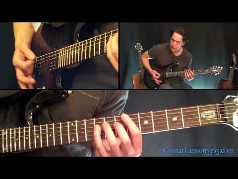 Fade To Black Guitar Lesson Pt.2 - Metallica - Distorted Rhythm Parts