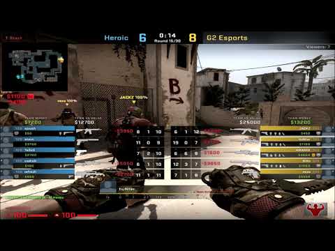 Hunter CS:GO POV (G2)(26-11) vs Heroic / mirage / Flashpoint 3