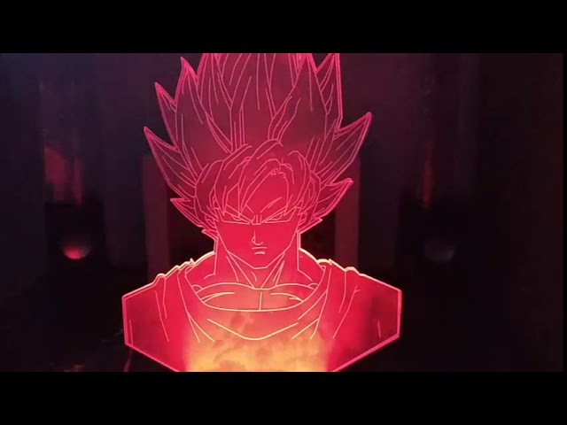 Vídeo relacionado con Goku Lámpara 3D, Luz Nocturna LED, Regalo Anime para Niños, 16 Colores