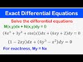 🔵12 - Exact Differential Equations (Solving Exact Differential Equations)