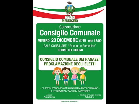 Consiglio comunale dei ragazzi del 20 dicembre 2019