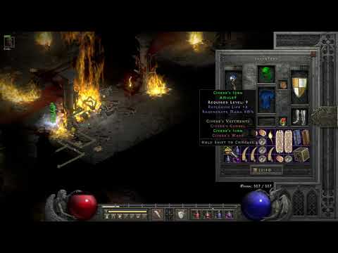 Looting Civerb's Icon Amulet from Andariel - Diablo II Resurrected - D2R - Diablo 2 Resurrected
