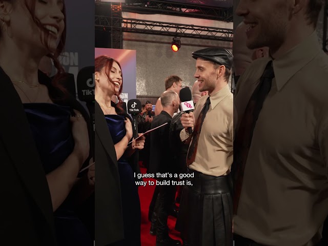 Alexander Skarsgård and Harry Lighton on building trust and chemistry on Pillion's set