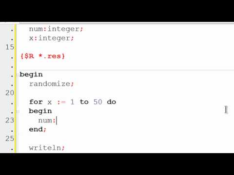 Free Pascal Program Tutorial 13 Random Numbers Code Example Lazarus