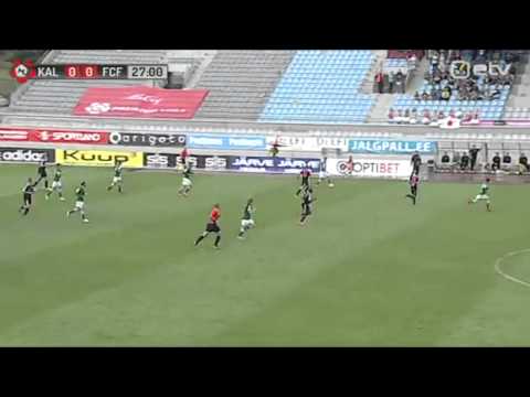 2014 08 16   Ken Kallaste (No. 14 black) Nömme Kalju vs.  Flora Tallinn  Halbzeit 1