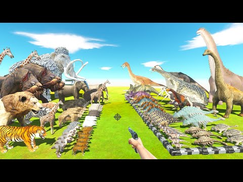FPS Avatar Rescues Herbivorous Dinosaurs and Fights Ice Age animals - Animal Revolt Battle Simulator