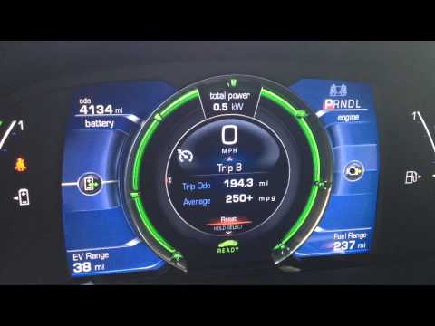 2014 Cadillac  ELR  plug-in hybrid electric vehicle coupe start-up and  shutdown ev automobile