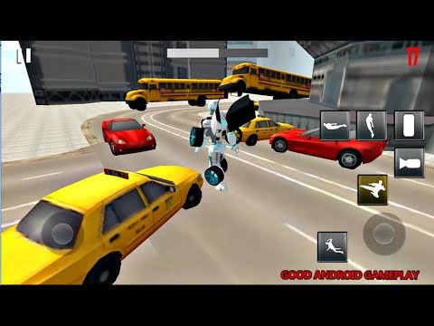 Flying Car Robot Flight Drive Simulator Game 2017 - Android GamePlay FHD