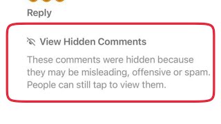 Instagram Show View Hidden Comments | These comments were hidden because they may be misleading