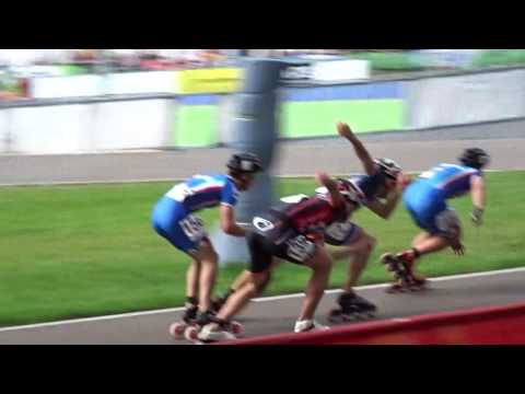 1/2 final2 Junior A Men - 1 Lap Sprint (2016 European Championships Inline Speedskating)