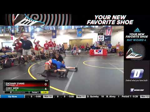 Mat 8 114 Zachary Evans Team Texas Vs Cody Weix Wisconsin