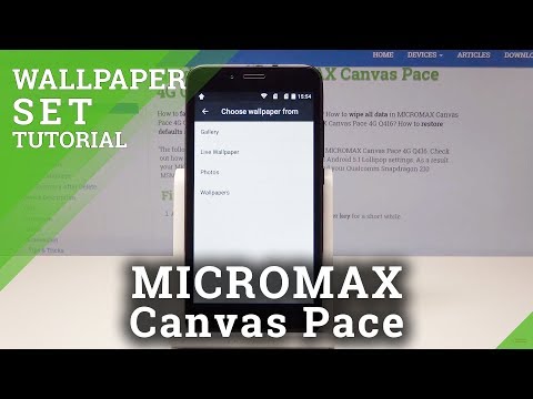 How to Change Wallpaper in MICROMAX Canvas Pace - Desktop Update
