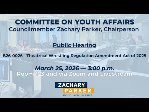 Public Hearing Held For Theatrical Wrestling Regulation Amendment Act of 2025 In DC