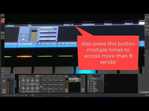 DrivenByMoss 17.1 - Ableton Push - Using Drum Machine Sends with Bitwig Studio