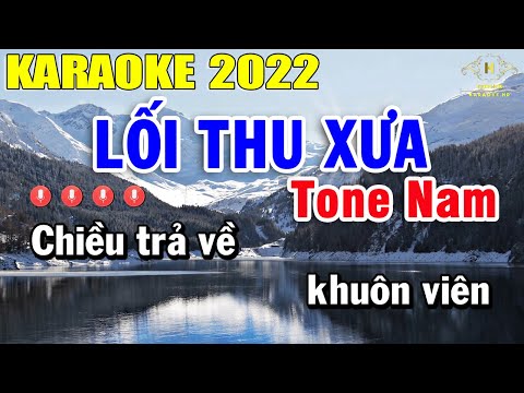 Lối Thu Xưa Karaoke Tone Nam Nhạc Sống 2022 | Trọng Hiếu