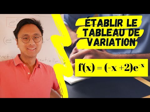 Etablir le tableau de variation avec une fonction exponentielle - 1ère & Terminal - Spé maths