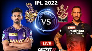 🔴LIVE Royal Challengers vs Knight Riders | IPL Cricket 22 | KKR vs RCB Live Cricket Match Today