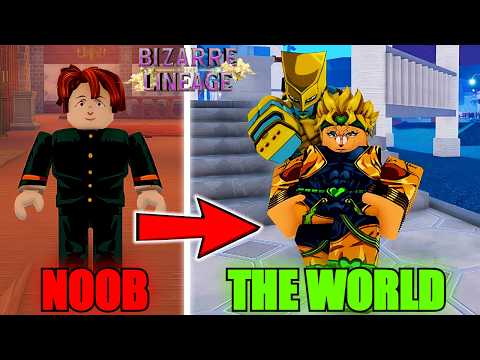 Going From Noob To Dio Brando THE WORLD In Bizarre Lineage...(Roblox)