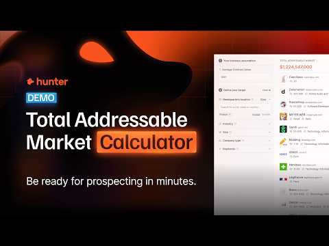 Hunter.io TAM calculator video preview