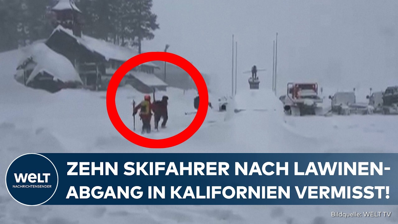 KALIFORNIEN: Zehn Skifahrer nach Lawinenabgang vermisst – Rettung unter höchster Gefahr!