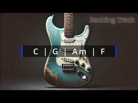 Pop Rock Backing Track | C Major | C G Am F | 70 BPM | Guitar Backing Track