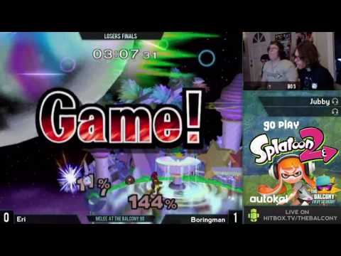 Melee @ the Balcony 90 - Losers Finals ft. Eri (Falco, Puff) VS Boringman (Marth)