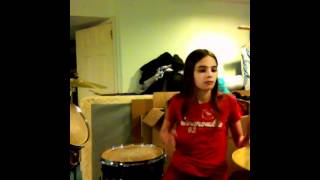 Amanda drumming