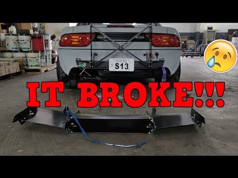 240sx Rocket Bunny Rear Diffuser Broke!!! Ep.15