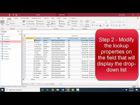 Microsoft Access A to Z: Building lookup tables to create drop-down lists (combo boxes)