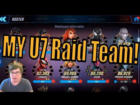 My Ultimus 7 Raid Team - AUTO FRIENDLY! Marvel Strike Force.