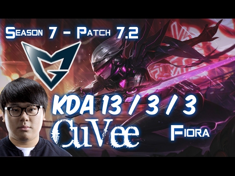 SSG CuVee FIORA vs MAOKAI Top - Patch 7.2 KR Ranked