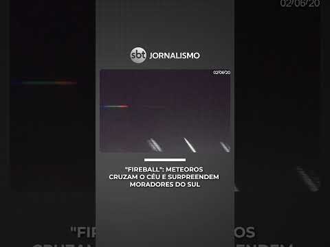Meteoros “fireball” cruzam o céu e iluminam noite no Sul do Brasil | #SBTNotícias