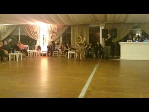  Nancy Louzan  and  Damian Ignacio Eselevsky Esell  are  dancing  to  "  Zorzal  "