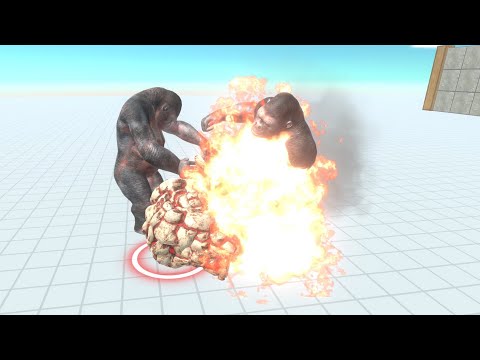 2X Infernals vs 2X Mutant Primates FACTION BATTLE in ARBS - Animal Revolt Battle Simulator