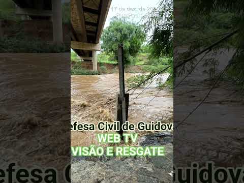 Defesa civil alertando a cidade de Guidoval Mg