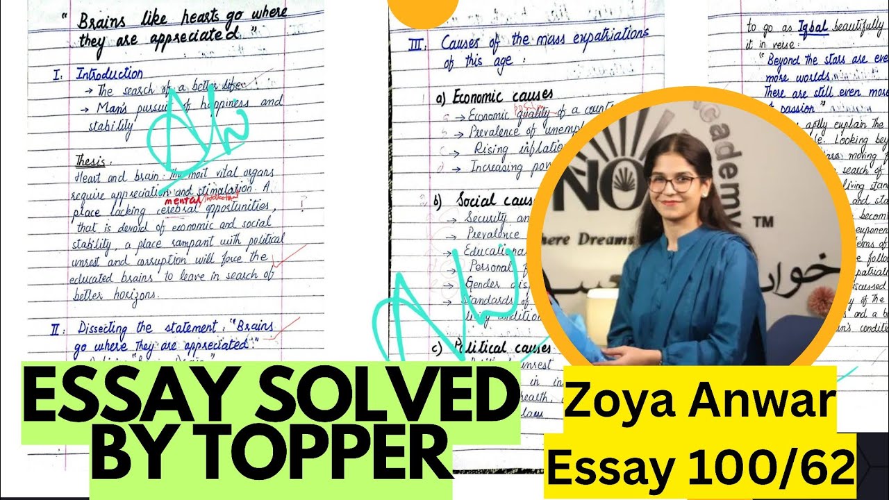 How CSS Essay Topper Solved the Paper | Essay Solved by Zoya (100/60 topper) - CSSTROLOGY