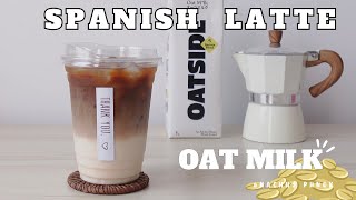 Iced Spanish Latte with Oat milk using moka pot l Iced Coffee