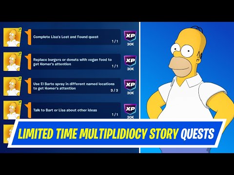 Fortnite Complete Multiplidiocy Quests (Limited Time) - How to EASILY Complete Simpsons Story Quests