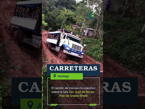 Malas condiciones de la carretera San Jose de Bocay Plan de Grama Wiwili en Jinotega