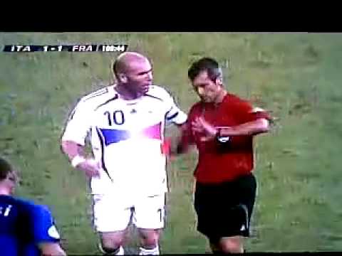 Espulsione di Zidane ai mondiali del 2006!!!