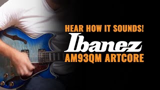 Video thumbnail for Ibanez AM93QM Artcore Expressionist Semi-Hollow | CME Quick Riff | Nathaniel Murphy by Chicago Music Exchange