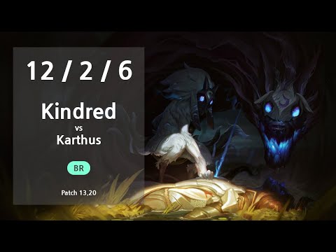 Kindred Jungle vs Karthus - BR Master Patch 13.20