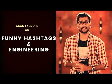 FUNNY HASHTAGS & ENGINEERING | Standup Comedy By Akash Yendhe | Cafe Marathi